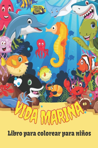 Vida marina Libro para colorear para niños