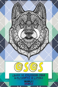 Libro de colorear para bolígrafos y lápices - Mandala - Animales - Osos