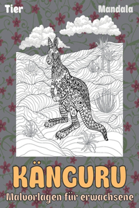 Malvorlagen für Erwachsene - Mandala - Tier - Känguru