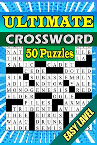 50 Ultimate Easy Crossword Puzzle Book For Adults