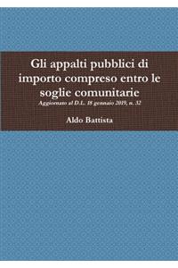 Gli appalti pubblici di importo compreso entro le soglie comunitarie