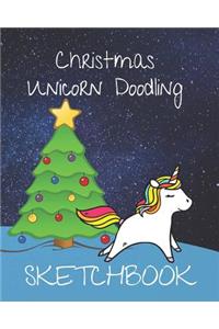 Cute Christmas Unicorn lovers Blank Sketchbook Journal for Sketching or Writing