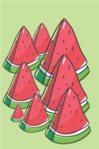 Watermelon Lovers Blank Lined Notebook Journal