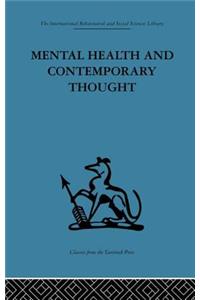 Mental Health and Contemporary Thought