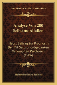 Analyse Von 200 Selbstmordfallen