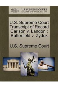 U.S. Supreme Court Transcript of Record Carlson V. Landon