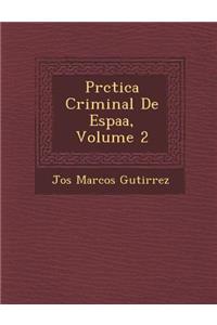 PR Ctica Criminal de Espa A, Volume 2