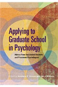 Applying to Graduate School in Psychology