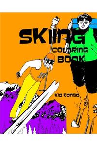 Skiing Coloring Book