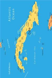 Map of Cuba Journal: 150 Page Lined Notebook/Diary
