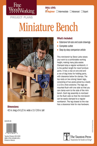 Fine Woodworking's Miniature Bench Plan