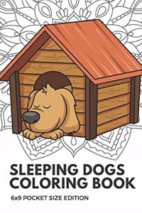 Sleeping Dogs Coloring Book 6x9 Pocket Size Edition