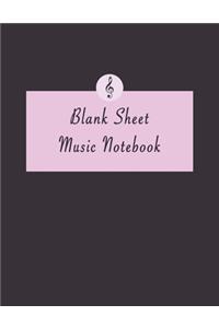 Blank Sheet Music Notebook