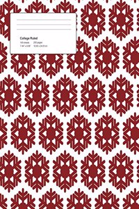 Christmas Red Flakes Composition College Ruled Book (7.44 x 9.69) 200 pages V5