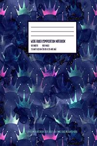 Blue Crown Sparkle Composition Notebook