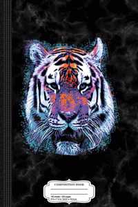 Tiger Face Pop Art Graphic Composition Notebook