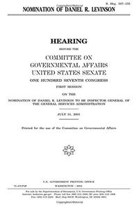 Nomination of Daniel R. Levinson