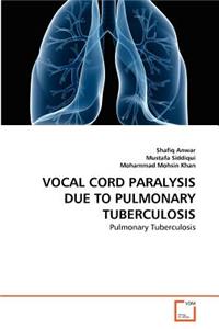 Vocal Cord Paralysis Due to Pulmonary Tuberculosis