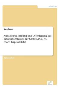 Aufstellung, Prüfung und Offenlegung des Jahresabschlusses der GmbH &Co. KG (nach KapCoRiLiG)