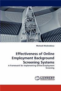 Effectiveness of Online Employment Background Screening Systems