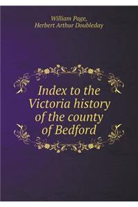 Index to the Victoria History of the County of Bedford