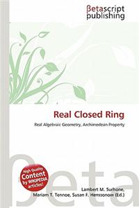 Real Closed Ring