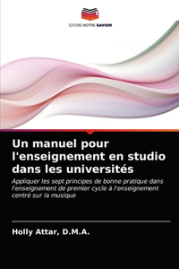 manuel pour l'enseignement en studio dans les universités