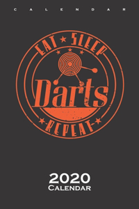 Eat Sleep Darts Repeat Calendar 2020