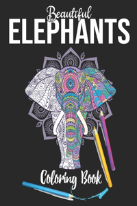 Beautiful Elephants Coloring Book