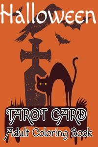 Halloween Tarot Card Adult Coloring Book