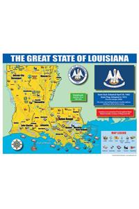 Louisiana State Map for Students - Pack of 30