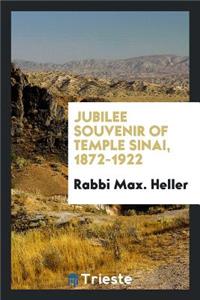 Jubilee Souvenir of Temple Sinai, 1872-1922