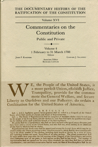 Documentary History of the Ratification of the Constitution, Volume 16