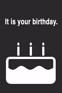 It is your birthday.