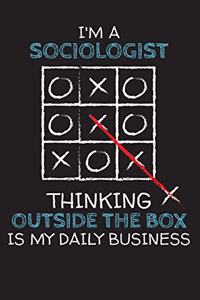 I'm a SOCIOLOGIST: Thinking Outside The Box - Blank Dotted Job Customized Notebook. Funny Profession Accessories. Office Supplies, Work Colleague Leaving Gift, Co-Work