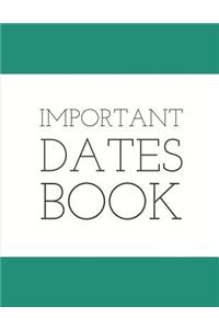 Important Dates Book