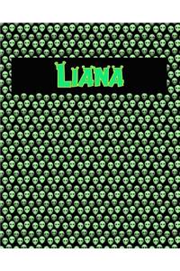 120 Page Handwriting Practice Book with Green Alien Cover Liana