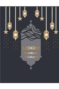 Ledger Notebook 4 Column