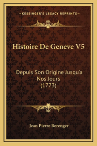 Histoire De Geneve V5