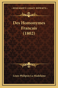 Des Homonymes Francais (1802)
