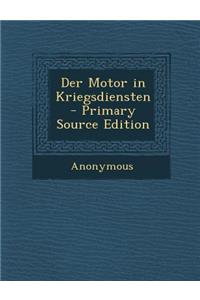 Der Motor in Kriegsdiensten
