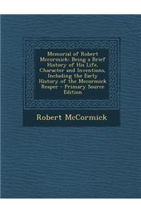 Memorial of Robert McCormick