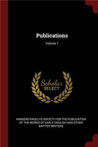 Publications; Volume 1