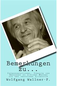 Bemerkungen zu...