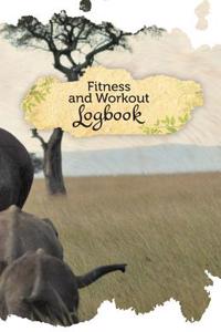 Fitness and Workout Logbook: 50 Pages, 5.5 X 8.5 Elephants