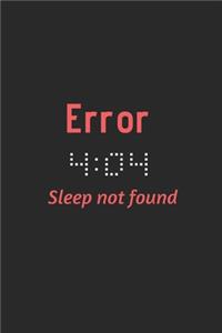 Error 404 Sleep Not Found