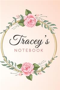 TRACEY'S Customized Floral Notebook / Journal 6x9 Ruled Lined 120 Pages School Degree Student Graduation university