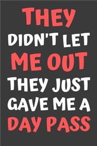 They Didn't Let Me Out They Just Gave Me A Day Pass