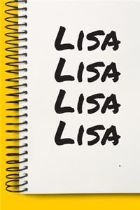 Name Lisa Notebook Cute Birthday Gift Born First Given Name Pride Lisa