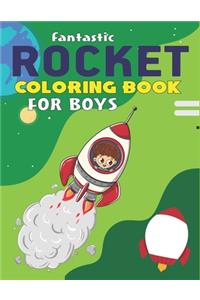 Fantastic Rocket Coloring Book for Boys